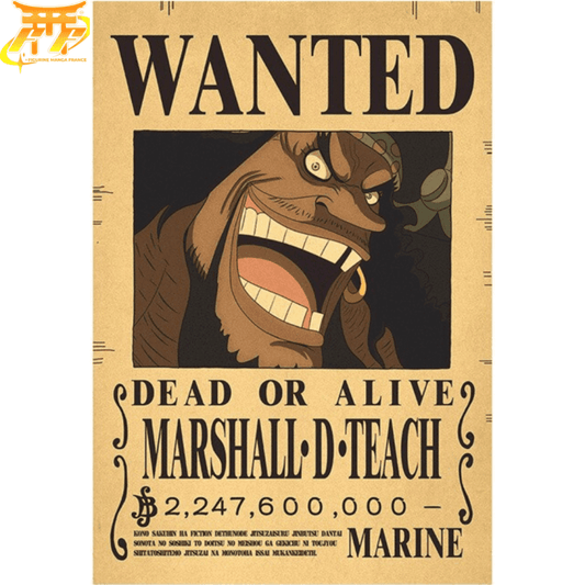Barbe Noire Poszukiwany Plakat - One Piece™