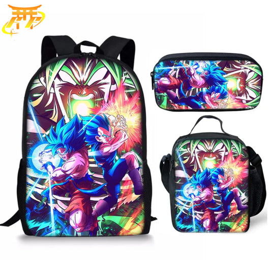 Goku x Vegeta VS Broly Plecak z Piórnikiem i Torbą - Dragon Ball Z™