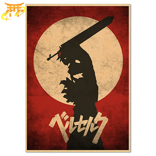 Guts Miecz Nocny Czerwony Plakat - Berserk™