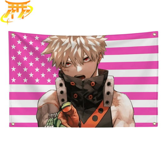 Katsuki Bakugo Bohaterski Wybuch Flaga - My Hero Academia™