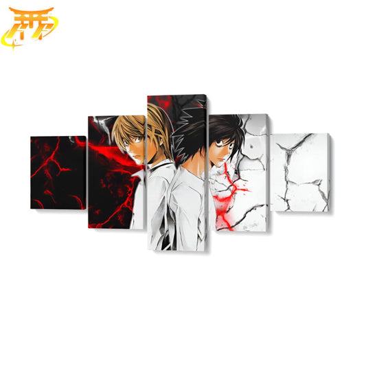 Kira Vs L Obraz w Ramie - Death Note™