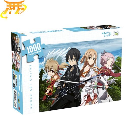 Kirito, Asuna, Lisbeth i Silica Puzzle - Sword Art Online™
