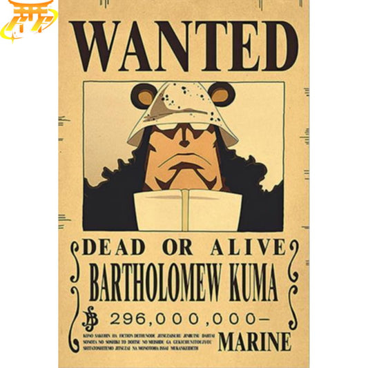 Kuma Poszukiwany Plakat - One Piece™