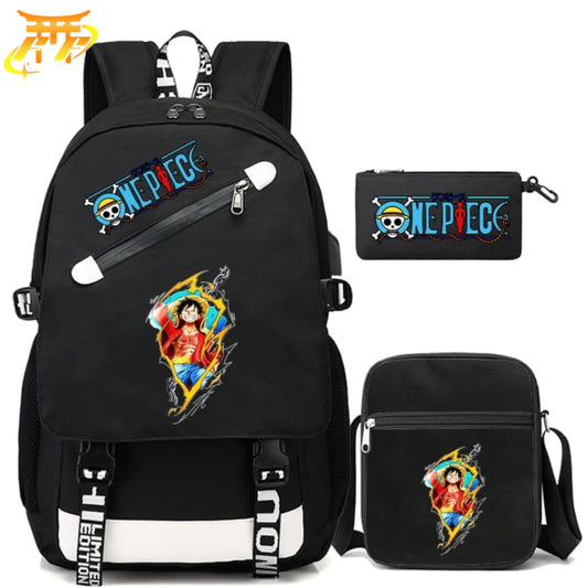 Luffy Królem Piratów Plecak z Piórnikiem i Torbą - One Piece™