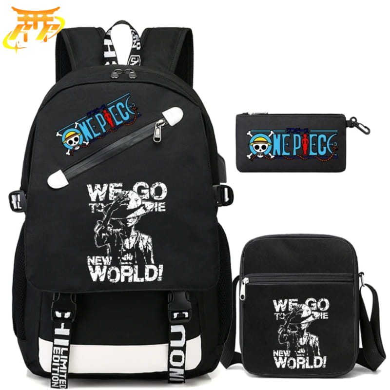 Luffy New World Plecak z Piórnikiem i Torbą - One Piece™