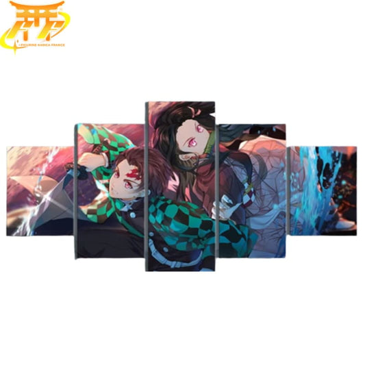 Nezuko i Tanjiro Obraz w Ramie - Demon Slayer™