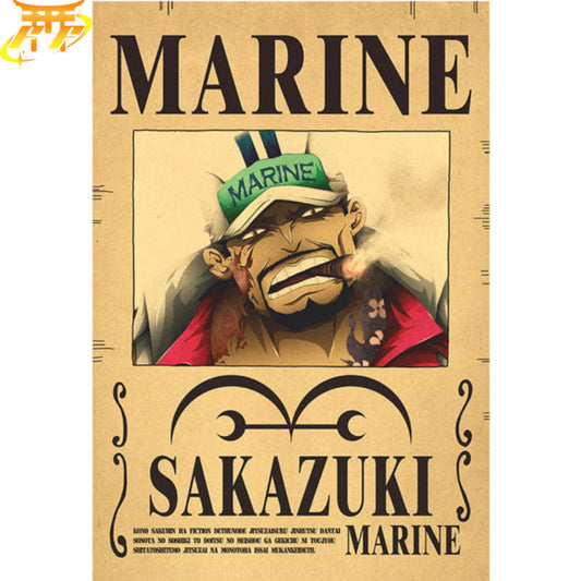 Poszukiwany Akainu Plakat - One Piece™