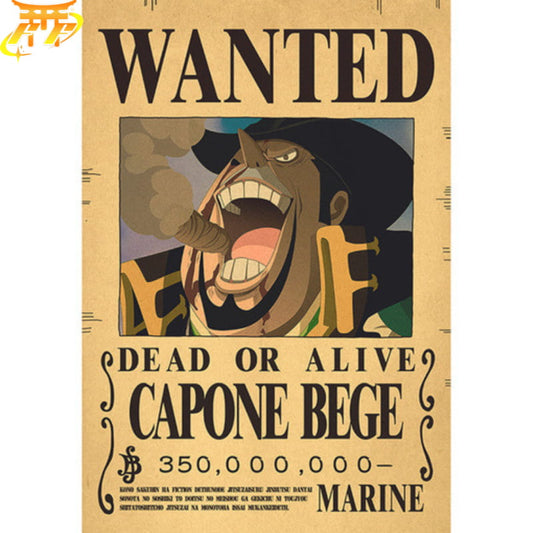 Poszukiwany Capone Bege Plakat - One Piece™