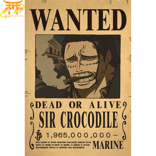 Poszukiwany Crocodile Plakat - One Piece™