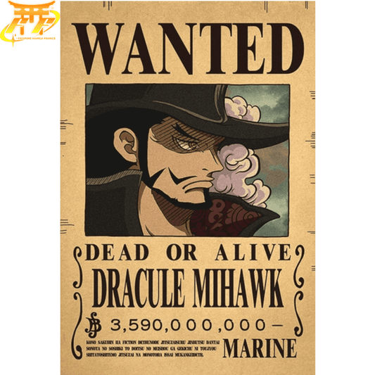 Poszukiwany Dracule Mihawk Plakat - One Piece™