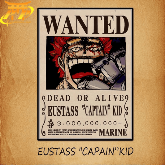 Poszukiwany Eustass Captain Kid Plakat - One Piece™