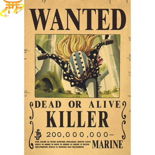 Poszukiwany Killer Plakat - One Piece™