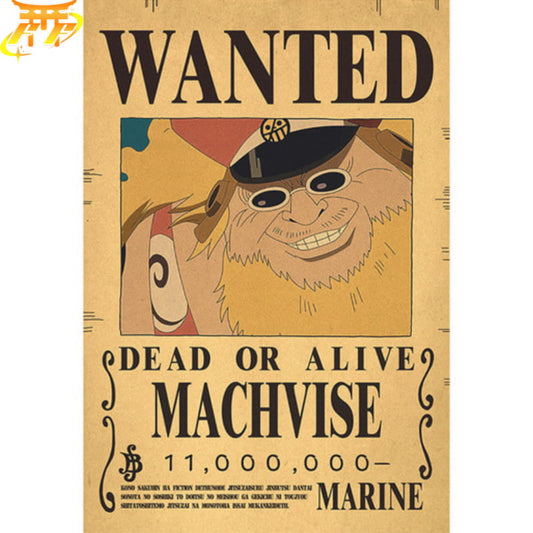 Poszukiwany Machvise Plakat - One Piece™