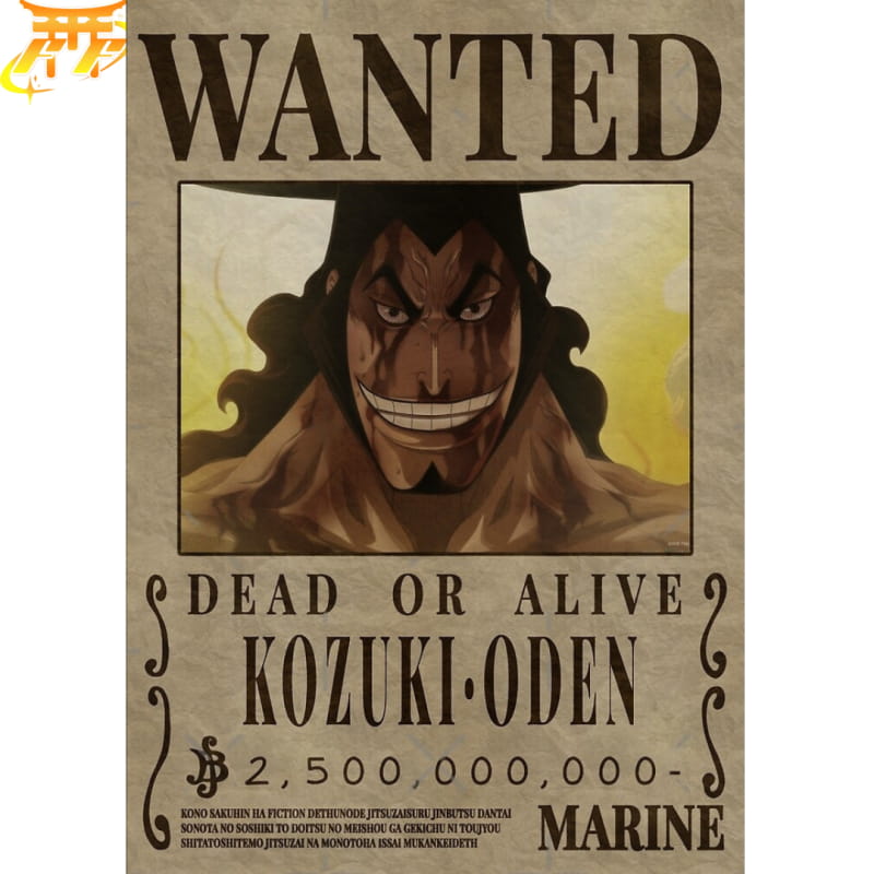 Poszukiwany Oden Plakat - One Piece™