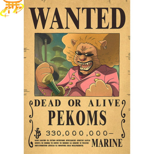 Poszukiwany Pekoms Plakat - One Piece™