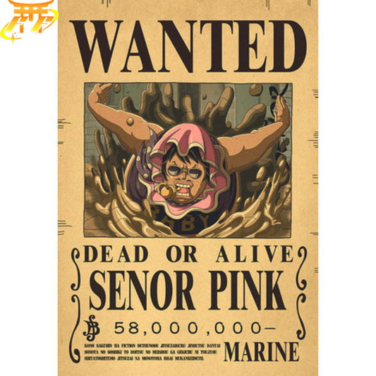 Poszukiwany Señor Pink Plakat - One Piece™