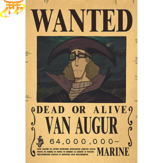 Poszukiwany Van Augur Plakat - One Piece™