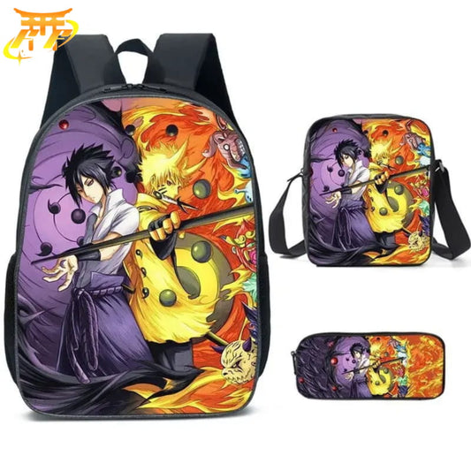 Sasuke x Naruto Rikudo Sennin Plecak z Piórnikiem i Torbą - Naruto Shippuden™