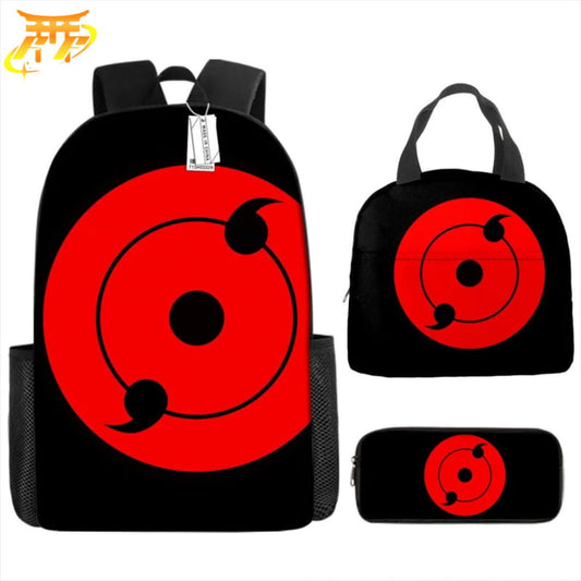 Sharingan 2 Tomoe Plecak z Piórnikiem i Torbą - Naruto Shippuden™