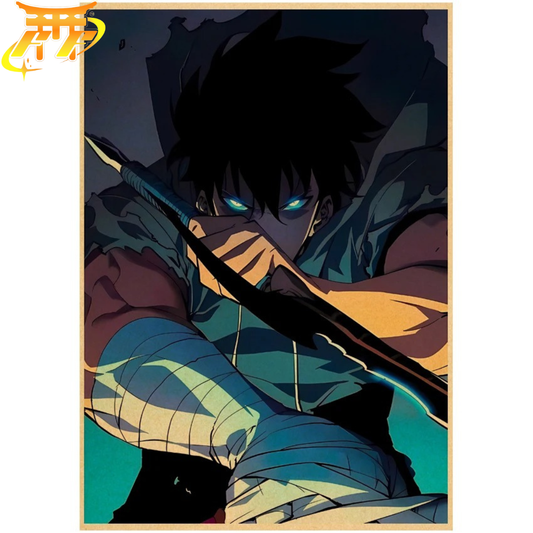Sung Jin-Woo Atak Myśliwego Plakat - Solo Leveling™