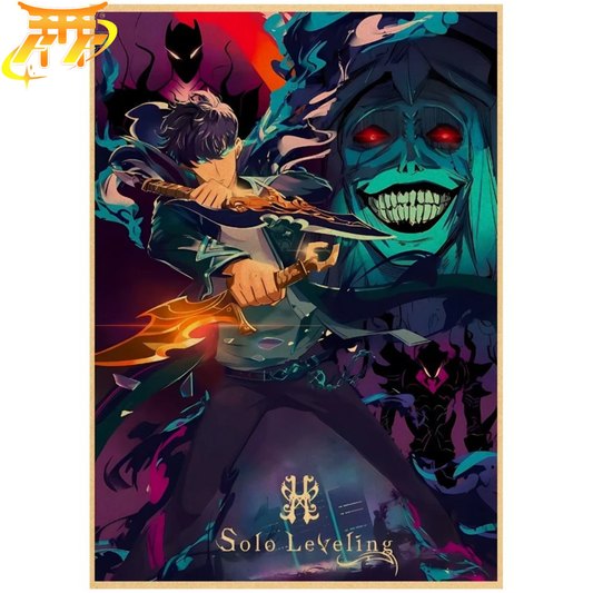 Sung Jin-Woo Walka z Królem Zmarłych Plakat - Solo Leveling™