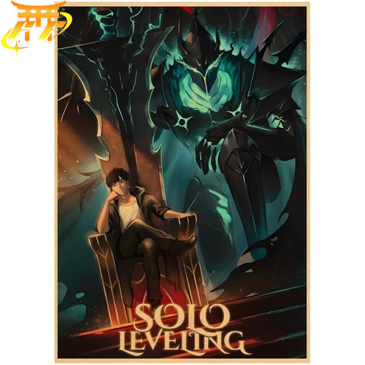 Sung Jinwoo Tron Cieni Plakat - Solo Leveling™