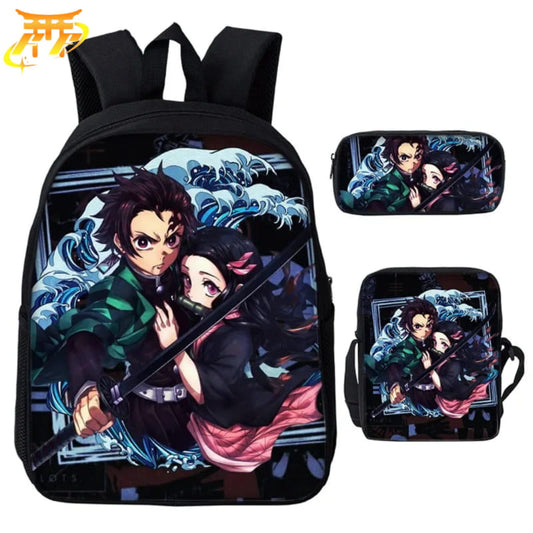 Tanjiro & Nezuko z Piórnikiem i Torbą Plecak - Demon Slayer™