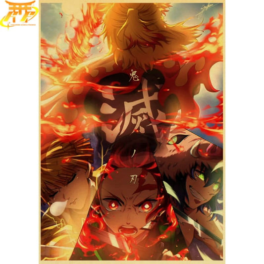 Tanjiro i Rengoku Plakat - Demon Slayer™