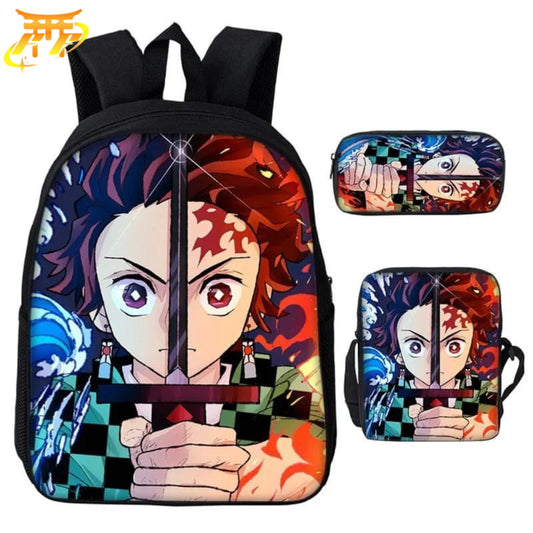 Tanjiro le Chasseur de Démon Plecak z Piórnikiem i Torbą - Demon Slayer™