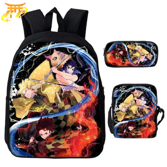 Tanjiro x Zenitsu x Inosuke Plecak z Piórnikiem i Torbą - Demon Slayer™