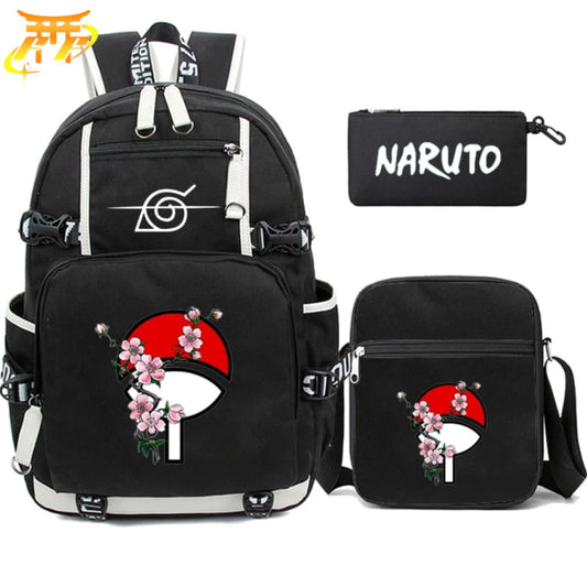 Uchiwa Plecak z Piórnikiem i Torbą - Naruto Shippuden™