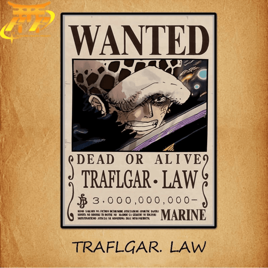Wanted Trafalgar D. Water Law Plakat - One Piece™