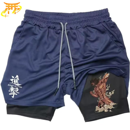 Wściekły Niebieski Attack Titan Spodenki - Attack on Titan™
