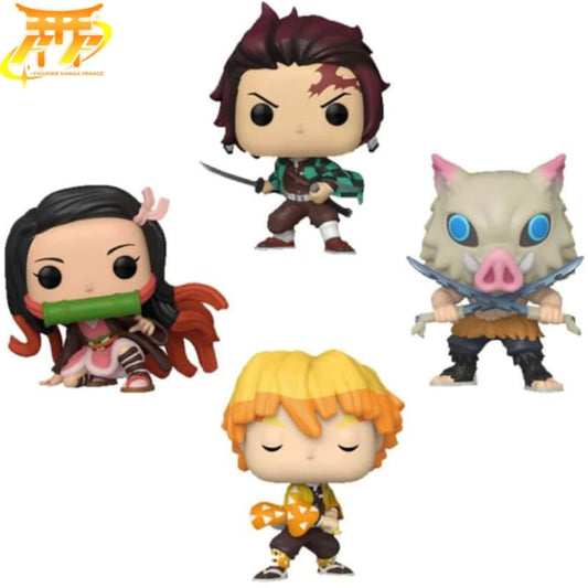 Zestaw 4 Figurki POP Tanjiro, Zenitsu, Nezuko i Inosuke - Demon Slayer™